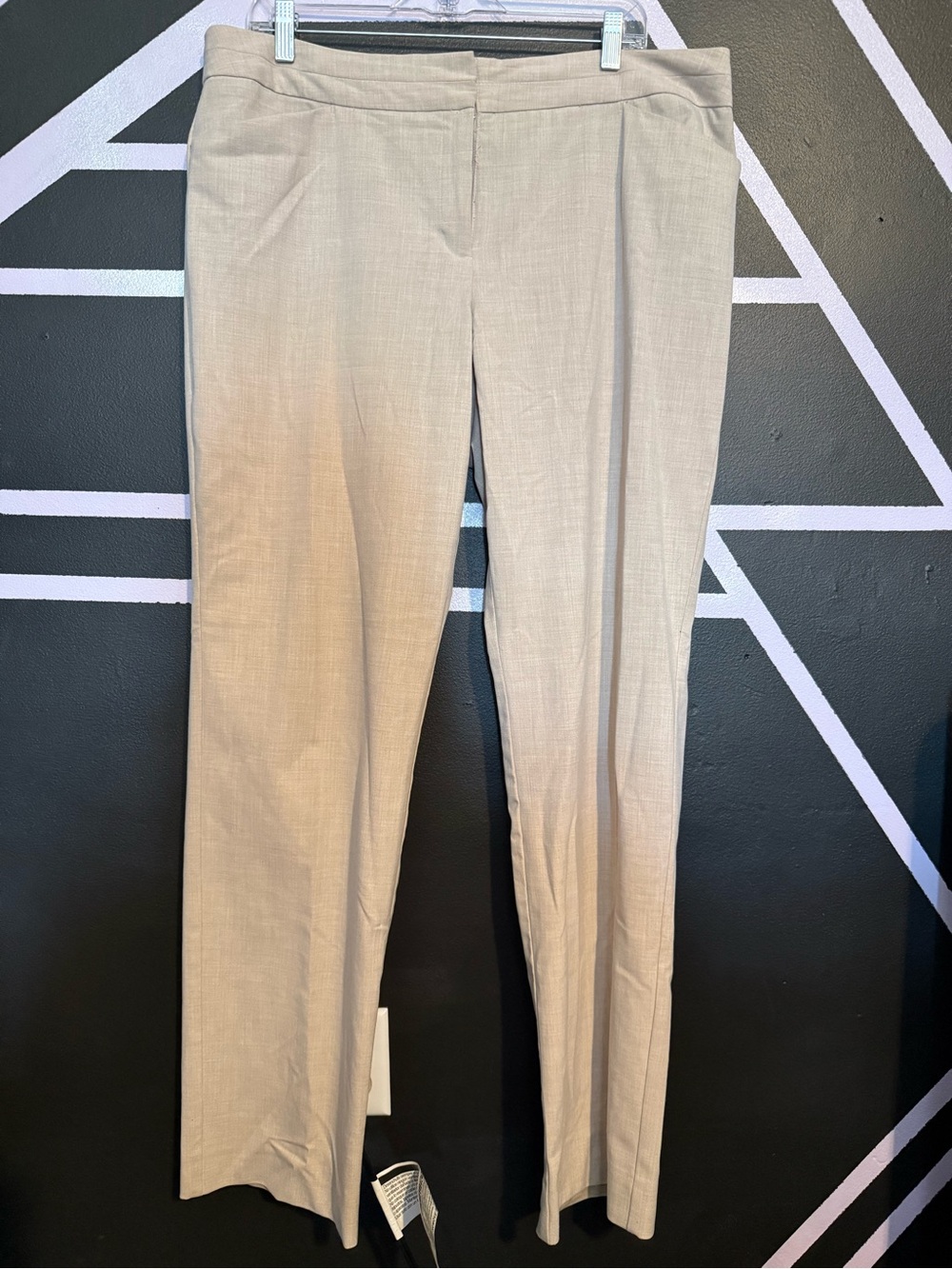 Worthington Beige Straight-Leg Dress Pants